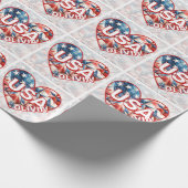 USA Name Geschenkpapier (Ecke)