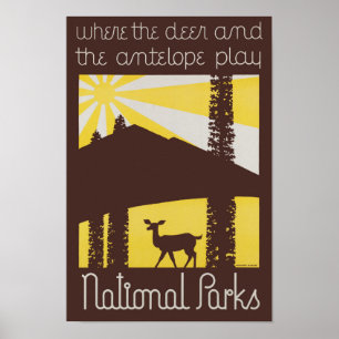 USA National Parks Vintage Poster restauriert