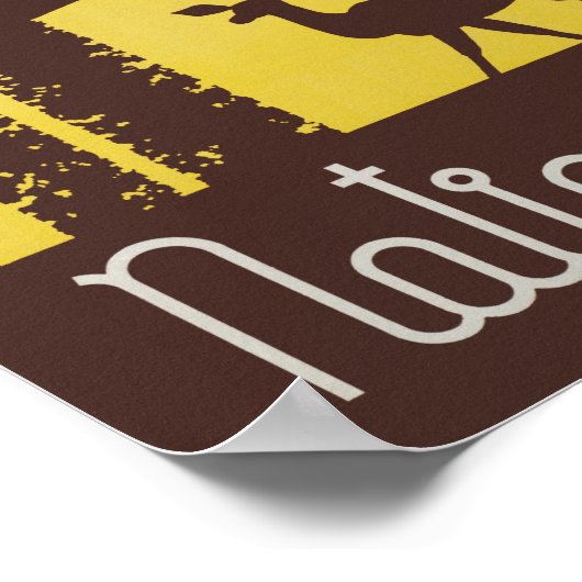 USA National Parks Vintage Poster restauriert (Ecke)