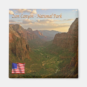 USA Nationalpark Zion Canyon - Panorama Magnet