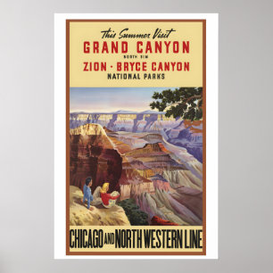 USA Nationalparks Grand Canyon North Rim Zion und Poster