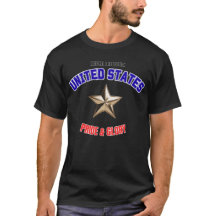 USA Nationalstolz Edition Basic Dunkles T-Shirt