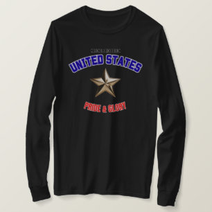 USA Nationalstolz Edition Damen Langarm T-Shirt