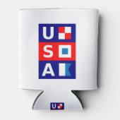 USA Nautic Red White Blue Maritime Sailing Flags Dosenkühler (Vorderseite)
