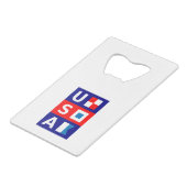 USA Nautic Red White Blue Maritime Sailing Flags Geldbeutel Flaschenöffner (Rückseite Schrägansicht)