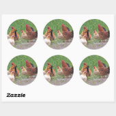 USA, Nebraska. Chickens Runder Aufkleber (Blatt)