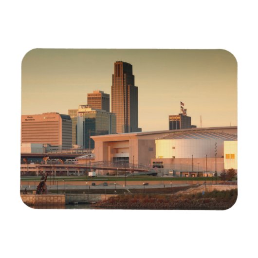 USA, Nebraska, Omaha, Skyline Magnet (Horizontal)