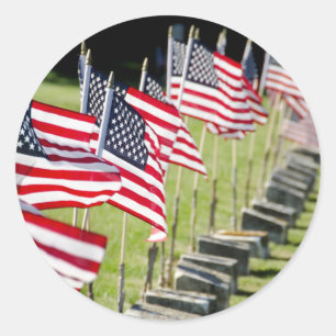 USA, Neu-England, Rhode Island, Bristol Runder Aufkleber