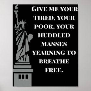 Usa Neuer Koloß Freiheitsstatue Antirassismus  Poster