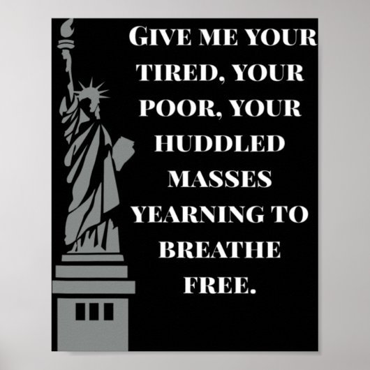 Usa Neuer Koloß Freiheitsstatue Antirassismus Poster (Vorne)