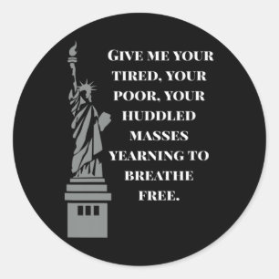 Usa Neuer Koloß Statue der Freiheit Antirassismus Runder Aufkleber
