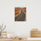 USA, Nevada, Feuertal, Wüstenstraße Poster (Küche)
