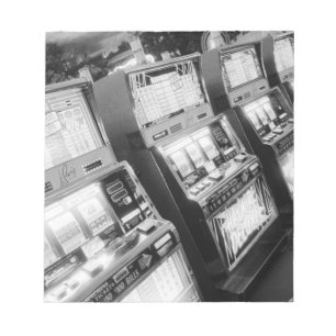 USA, Nevada, Las Vegas: Casino-Spielautomaten / Notizblock
