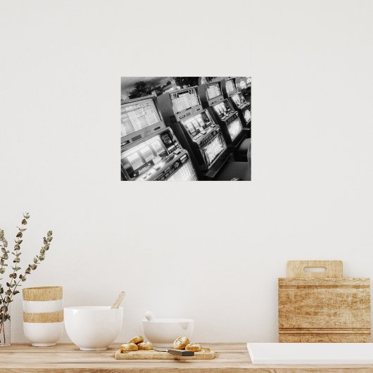 USA, Nevada, Las Vegas: Spielautomaten im Casino / Poster (Küche)