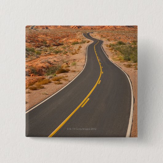 USA, Nevada, Tal des Feuers, Wüstenstraße Button (Vorderseite)