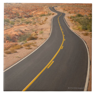 USA, Nevada, Tal des Feuers, Wüstenstraße Fliese