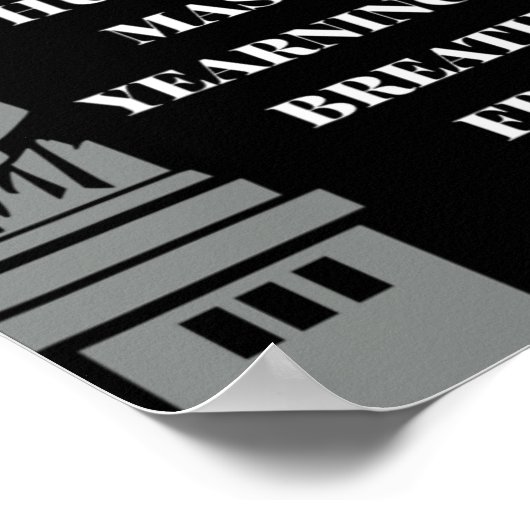 Usa New Colossus Statue Of Liberty Anti-racism  Poster (Ecke)