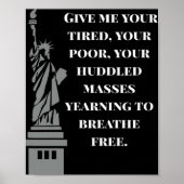 Usa New Colossus Statue Of Liberty Anti-racism Poster (Vorne)