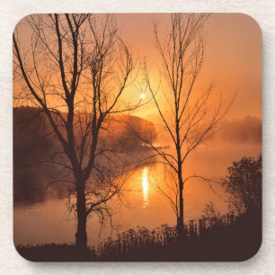 USA, New England, Maine. Herbstsonnenaufgang Untersetzer