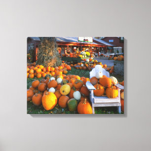USA, New England, Maine, Wells. Herbstausstellung Leinwanddruck