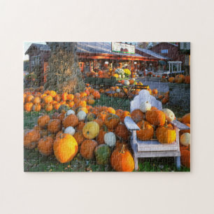 USA, New England, Maine, Wells. Herbstausstellung Puzzle
