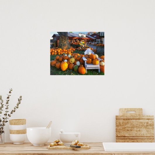 USA, New England, Maine, Wells. Herbstdarstellung Poster (Küche)