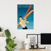 USA New Hampshire Vintage Ski Poster - Framed (Heimbüro)