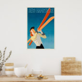 USA New Hampshire Vintage Ski Poster - Framed (Küche)