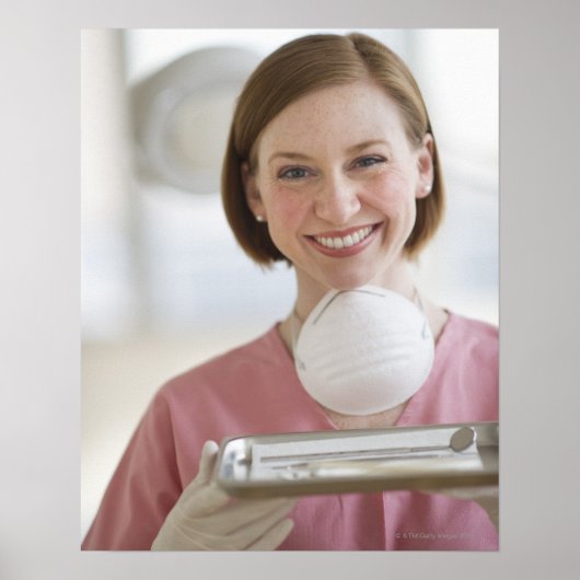 USA, New Jersey, Jersey City, Zahnarztassistent Poster (Vorne)