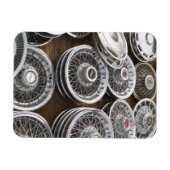 USA, New Mexico, Prewitt: Auto Hubcaps / Rt. 66 Magnet (Horizontal)