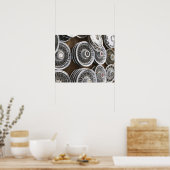 USA, New Mexico, Prewitt: Auto Hubcaps / Rt. 66 Poster (Küche)