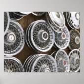 USA, New Mexico, Prewitt: Auto Hubcaps / Rt. 66 Poster (Vorne)