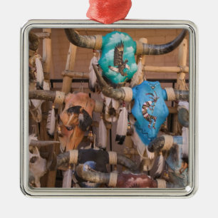 USA, New Mexico, Santa Fe: Downtown Santa Fe, Silbernes Ornament