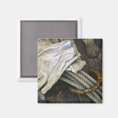 USA, New Mexico, Santa Fe. Naher Cowboy Magnet (Vorderseite/Rückseite)