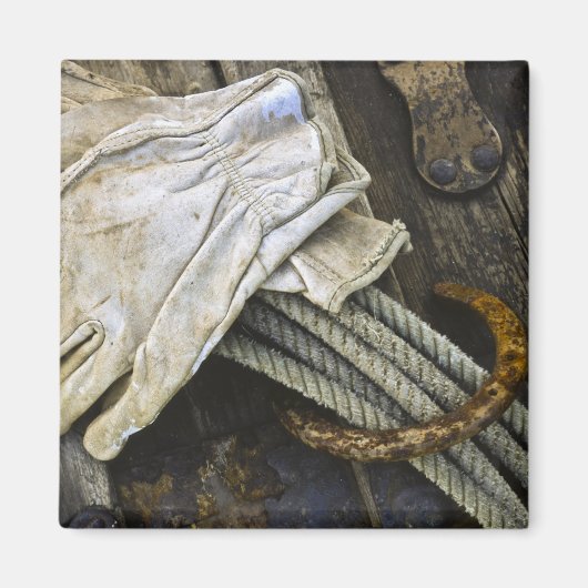 USA, New Mexico, Santa Fe. Naher Cowboy Magnet (Vorne)