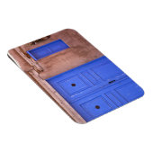 USA, New Mexico, Santa Fe. Sicht auf die blaue Tür Magnet (Rechte Seite)