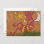 USA, New Mexico, Santa Fe. Wandgemälde Postkarte (Vorne/Hinten)