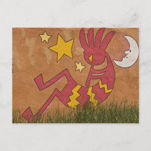 USA, New Mexico, Santa Fe. Wandgemälde Postkarte