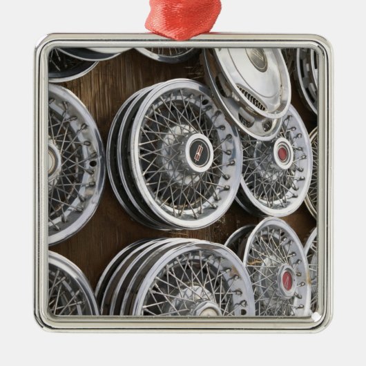 USA, New Mexiko, Prewitt: Silbernes Ornament (Vorne)