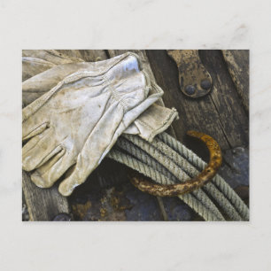 USA, New Mexiko, Santa Fe. Nahaufnahme des Cowboys Postkarte