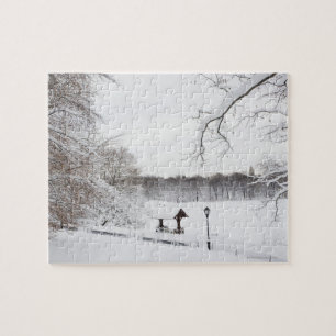 USA, New York City, Central Park im Winter Puzzle