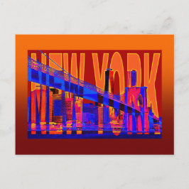 USA New York City Manhattan Skyline Postkarte