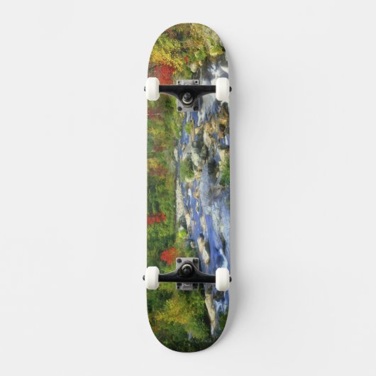USA, New York. Ein Wasserfall im Adirondack Skateboard (Vorderseite)