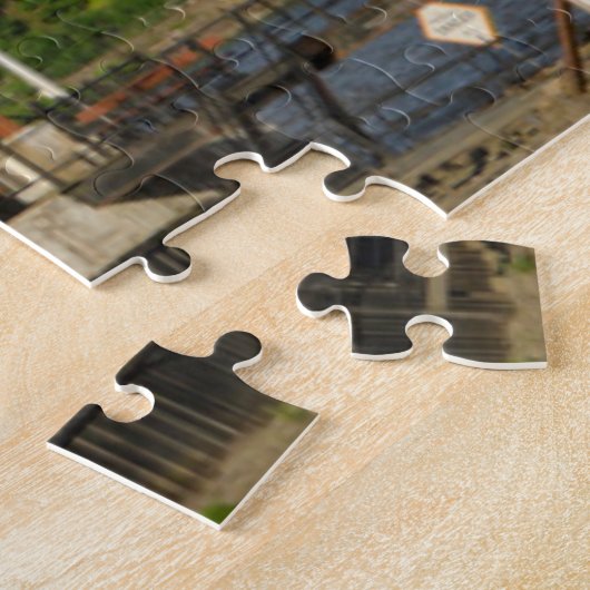 USA, New York, Kingston, Hudson River. Rondout Puzzle (Seite)