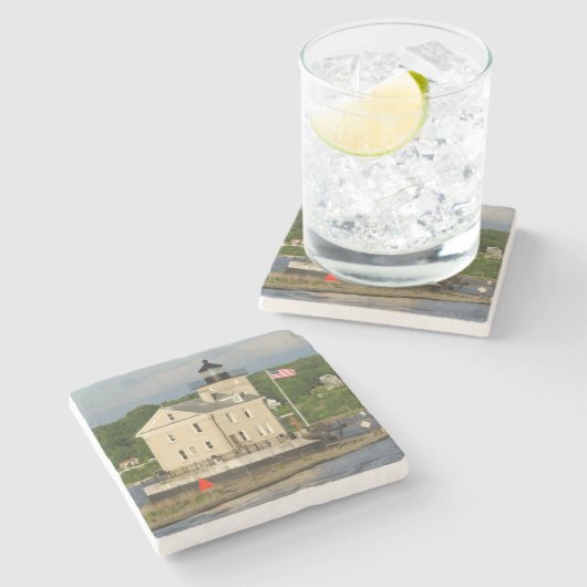 USA, New York, Kingston, Hudson River. Rondout Steinuntersetzer (Seitenansicht)