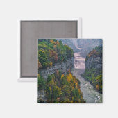 USA, New York, Letchworth Staat Park. Fluss und Magnet (Vorderseite/Rückseite)