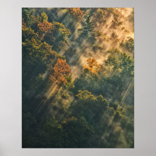 USA, New York, Letchworth Staat Park. Sunrise Poster