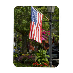 USA, New York, Lewiston. Amerikanische Flagge ange Magnet