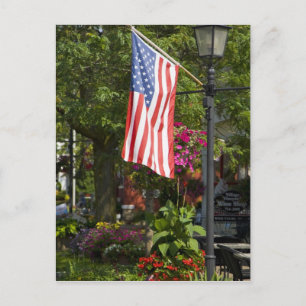 USA, New York, Lewiston. Amerikanische Flagge ange Postkarte