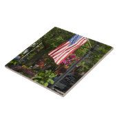 USA, New York, Lewiston. Amerikanische Flagge Fliese (Seite)